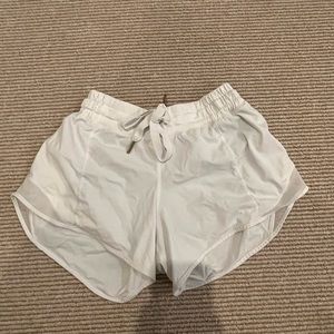 White lululemon shorts